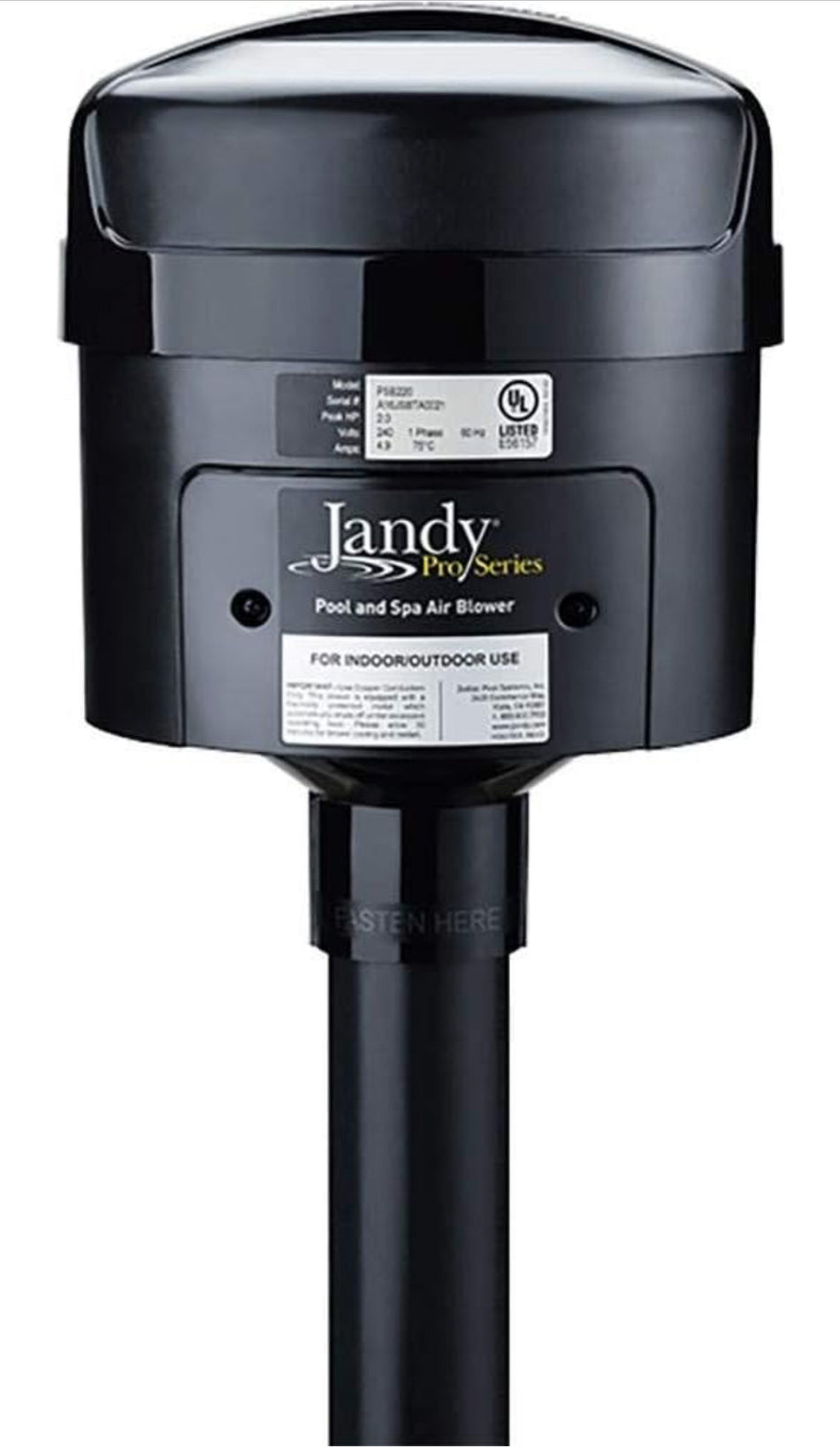 Jandy PSB220. JANDY PRO SERIES POOL & SPA BLOWER, 2HP, 240V