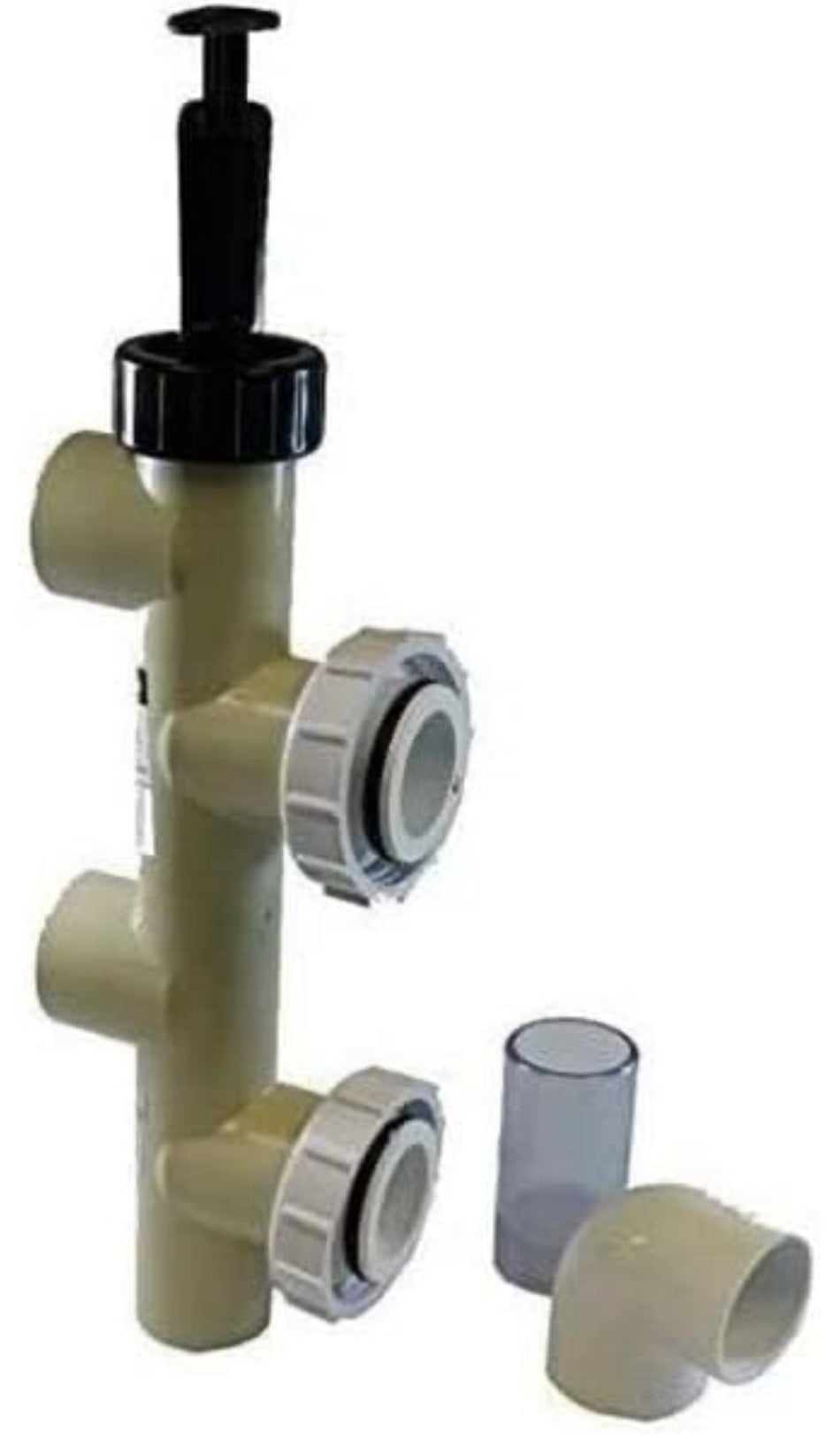 Pentair 263064. Push Pull Valve, 7-1/2 in. Center. PVC. Almond.