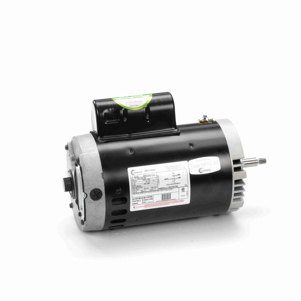 B809 Century 2 HP Motor Perm Split Cap C-Face 3450 rpm 208-230V 10.4-9.6A Sv 1.23 Thread Shaft Odp C 14.15