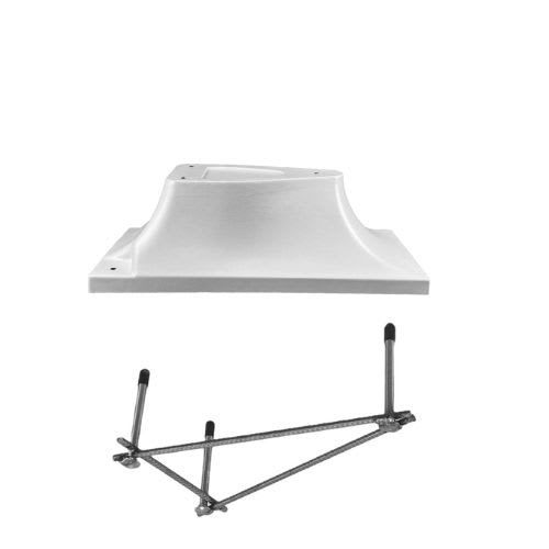 Global GPP-DB-3B6-W | 3 Bolt Base For 6' Board White W/ Jig