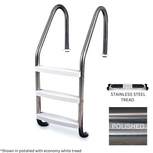 Global  GPP-LD-E49-3ST-SS-SST 3 Tread Economy Ladder .049 with Stainless Steel Treads