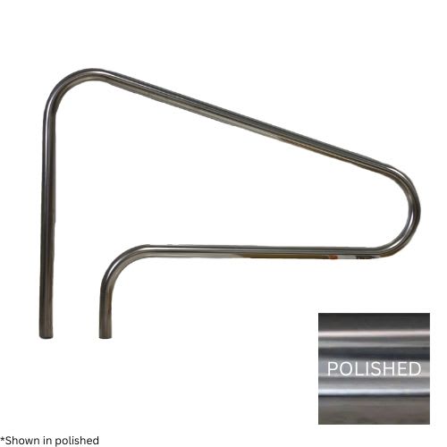 Global GPP-RL-C49-3BND-SS Classic 3 Bend Handrail Polished .049