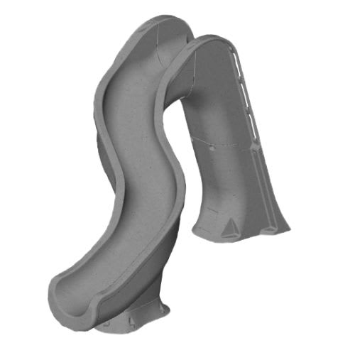 Global GPPSRT-GREY-L RipTide Slide Left Turn Gray