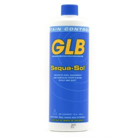 GLB 71016A Sequa-Sol Sequestering Agent Pool Stain Preventer, 32 oz Bottle, 12/Case