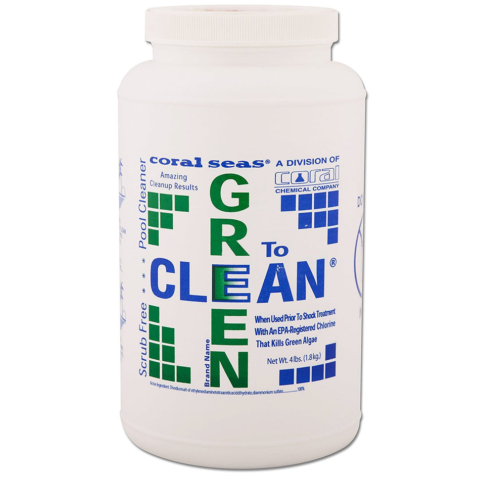 Coral Seas 17644COR Green Aid Algaecide, 4 lb Bottle, 8/Case