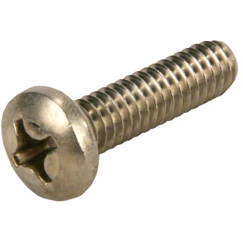 Pentair | 071652Z | 18-8 Stainless Steel Left Hand Phillips Pan Screw Replacement for Inground Pool & Spa Pump