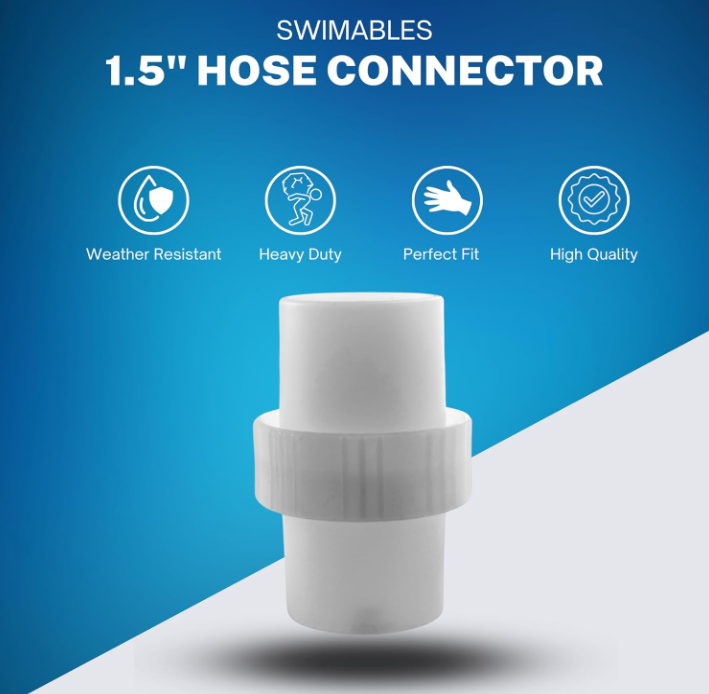 Swimables SW-10-207 Vacuum Hose Connector Compatible With Hayward AXV092 Pool Hose Adapter | Also Works With 11207C Pool Hose Connector | Perfect for Hoses, Leaf Canisters and More | EZ Grip Design